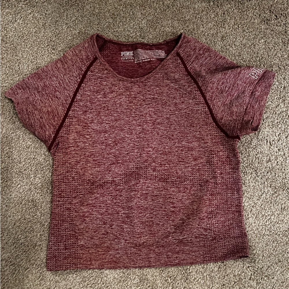 PINK Victoria's Secret Red Raglan Sleeve Boxy Top